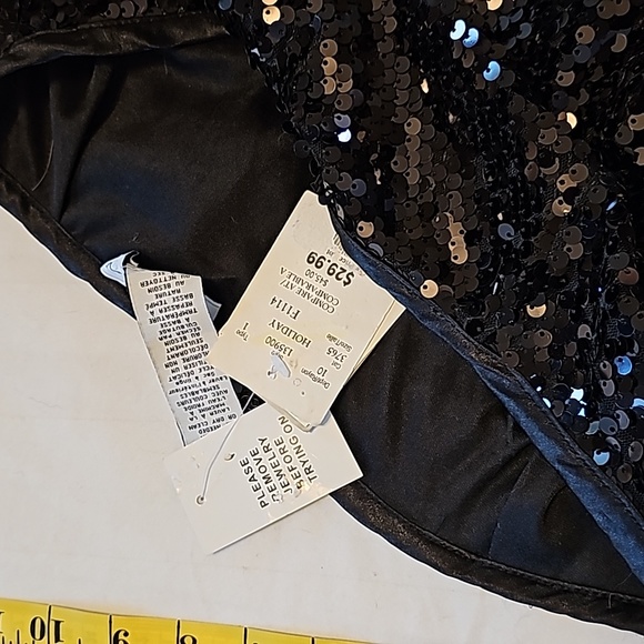 Black Sequin Skirt, Size 4, NWT - Picture 4 of 7